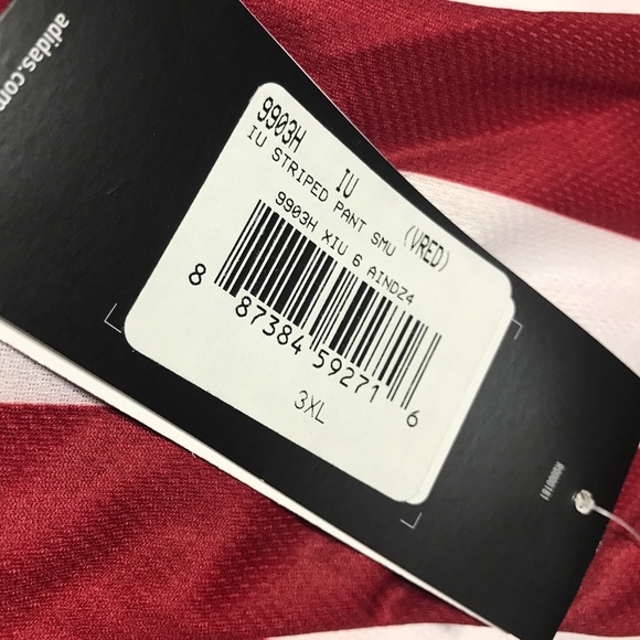 Indiana IU Hoosiers adidas Candy Stripe pants 3XL - Picture 4 of 8